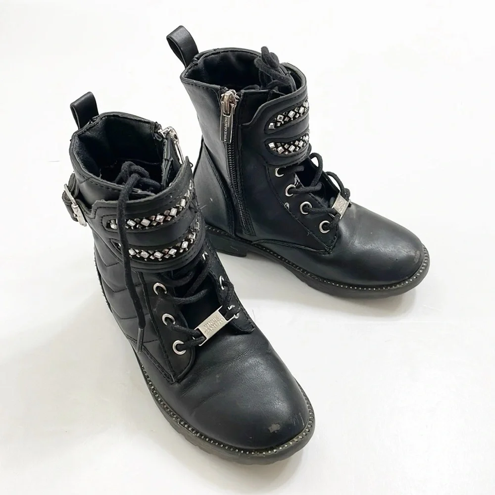 Vince Camuto toddler girls black moto boots